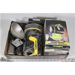 FOUR VINTAGE FLASHLIGHTS AND MORE