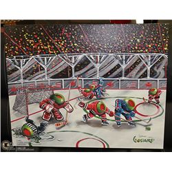 GODARD ART - WE OLIVE HOCKEY" 28"X 35"