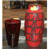 Image 1 : 16" WEST GERMAN VASE & A RUBY GLASS BUBBLE VASE 9