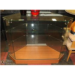6 SIDED DISPLAY CABINET 46"W X 19.5D X 37" TALL