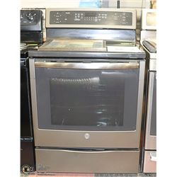 GE PROFILE 30" BLK/GREY CERAMIC TOP STOVE