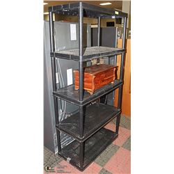 HEAVY DUTY PLASTIC SHELF 6 FEET TALL X 36"W X 18"