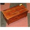 Image 1 : SMALL WOODEN CHEST 23" X 11" X 9.5"