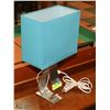 Image 1 : LAMP & TEAL SHADE 17.5" TALL