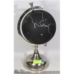 BLACK GLOBE 15" TALL
