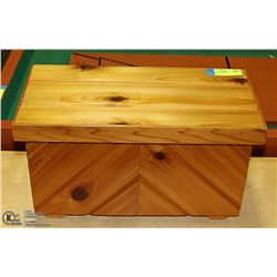 WOOD CHEST 9" X 9" X 16"