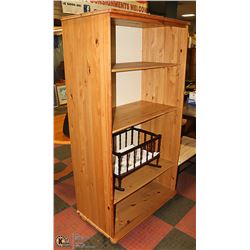 4 TIER PINE WOOD SHELF