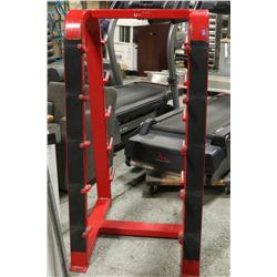 RED BARBELL WEIGHT RACK