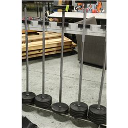 50LB WEIGHTS W/ BARBELL WELDED ENDS NOT REMOVABLE