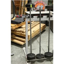 80LBS WEIGHTS W/ BARBELL WELDED ENDS NOT REMOVABLE