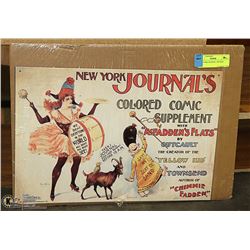 NEW YORK JOURNAL TIN SIGN 16 X 11"