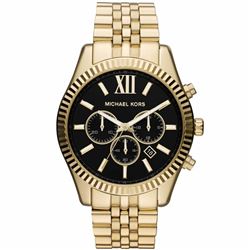 NEW MICHAEL KORS BLACK DIAL LEXINGTON  MSRP $365 WATCH