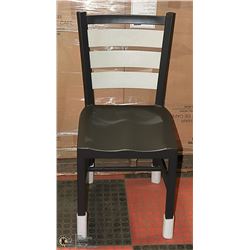 NEW 25190 BLACK METAL CAFE CHAIR