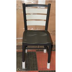 NEW 25190 BLACK METAL CAFE CHAIR