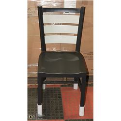 NEW 25190 BLACK METAL CAFE CHAIR