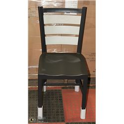 NEW 25190 BLACK METAL CAFE CHAIR