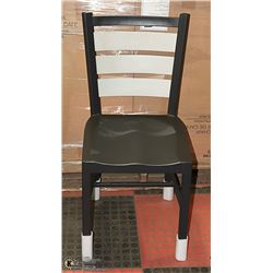NEW 25190 BLACK METAL CAFE CHAIR
