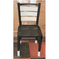 NEW 25190 BLACK METAL CAFE CHAIR