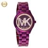 Image 2 : NEW MICHAEL KORS RUNWAY 33MM PLUM TONE MSRP $305