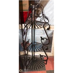 WROUGHT IRON CORNER SHELF
