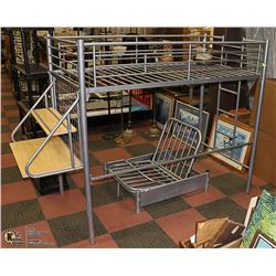 METAL BUNK BED W/ DESK