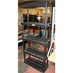 HEAVY DUTY PLASTIC SHELF 6 FEET TALL X 31"W X 13"