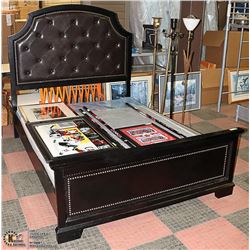 QUEEN SIZE BEDFRAME WITH HEADBOARD & FOOT BOARD