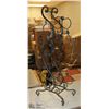 Image 1 : METAL LEAF DECORATION WINE RACK HOLDS 12 BOTTLES