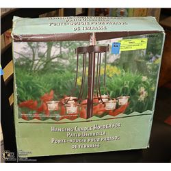 HANGING CANDLE HOLDER FOR PATIO UMBRELLA