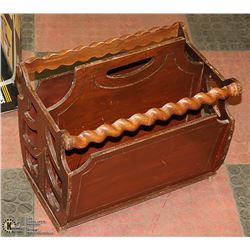 VINTAGE WOODEN BOOKHOLDER 11" X 14" X 17"