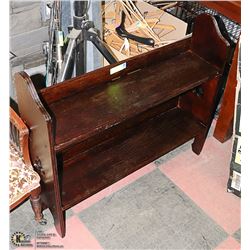 VINTAGE BROWN WOODEN BOOKCASE 8.5" X 29" X 33.5"