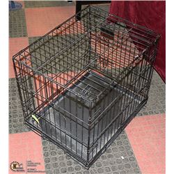 BLACK STEEL PETMATE DOG CRATE 18" X 24" X 21"