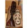 Image 1 : INDONESIAN TRIBAL MASK AND HEAVY WOOD STATUE