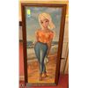 Image 1 : 1960S PICTURE OF A LADY 40" X 16"