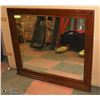 Image 1 : MIRROR 36 1/2" X 33"  WITH WOOD FRAME