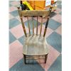 Image 1 : ANTIQUE WOOD DINING CHAIR WITH CARVED BACK