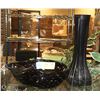 Image 1 : DARK AMETHYST BOWL AND VASE