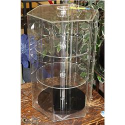 ACRYLIC COUNTERTOP DISPLAY WITH HEXAGON DESIGN