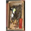 Image 1 : WOOD BOX OF ANTIQUE TOOLS
