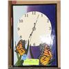 Image 1 : HANDPAINTED BUTTERFLY CLOCK