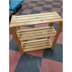 3 TIER WOOD STORAGE SHELF 32" X 18" X 32"