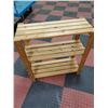 Image 1 : 3 TIER WOOD STORAGE SHELF 32" X 18" X 32"