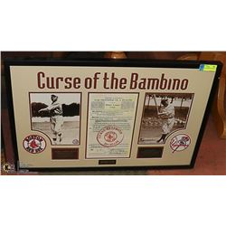 CURSE OF THE BAMBINO REVERSED 31" X 20.5"