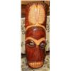 Image 1 : HAND CARVED WALL HANGING MASK 8" X 24"