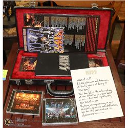 KISS AUTOGRAPHED CD CASE WITH CD'S ETC.