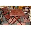 Image 1 : WOODEN BISTRO PATIO SET (2 CHAIRS AND TABLE)