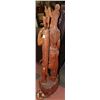 Image 4 : LARGE HAND CARVED WOOD STATUE 38" TALL