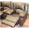 Image 3 : NEW SF9592 BROWN RECLINING DROP DOWN COLSOLE SOFA