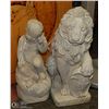 Image 1 : LOT OF 2 CONCRETE GARDEN STATUES