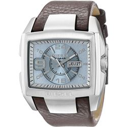 NEW DIESEL BLUE DIAL 49MM LEATHER BAND MSRP $200